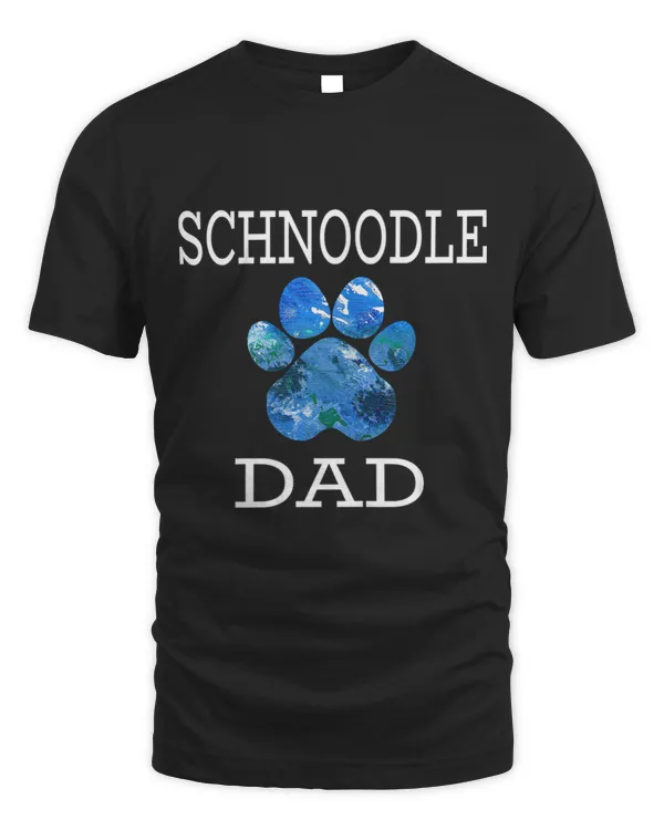 Dog Dad for the Schnoodle Owner Paw Print Tee 305