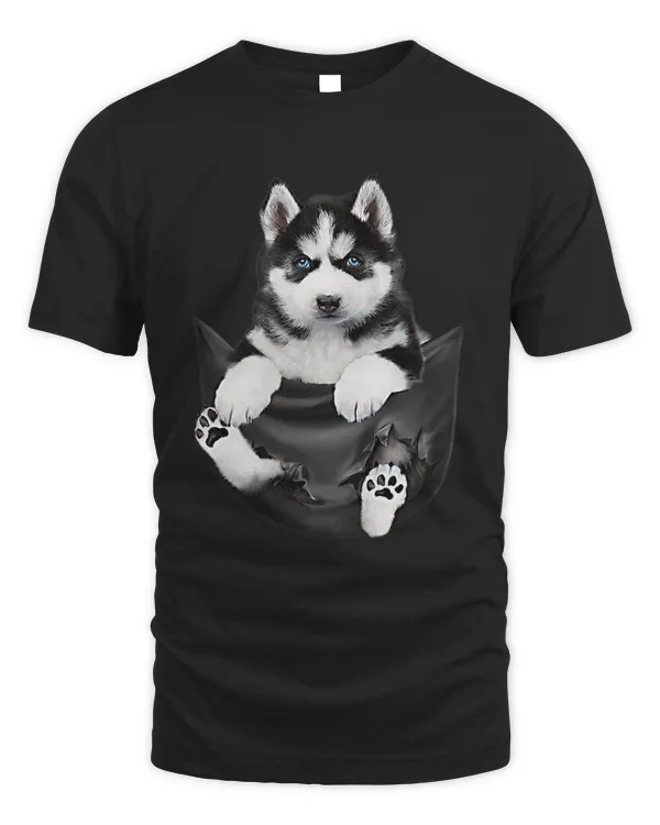 Siberian Husky In Pocket Puppy