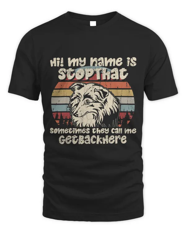 Sheltie My Name Is StopThat Dog Lover Funny