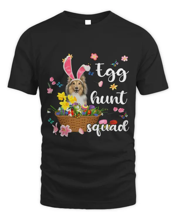 Shetland Sheepdog Happy Easter Day Easter Colorful Egg Hunt