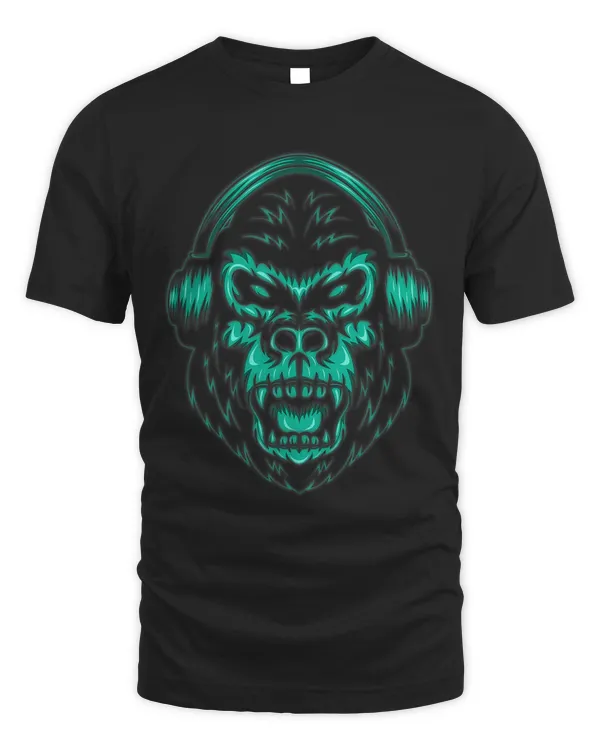 Gorilla Headphones Sonic Ape Groove Monkey Retro 80s
