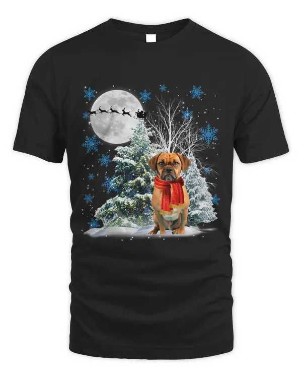 Puggle Under Moonlight Snow Christmas Pajama 112