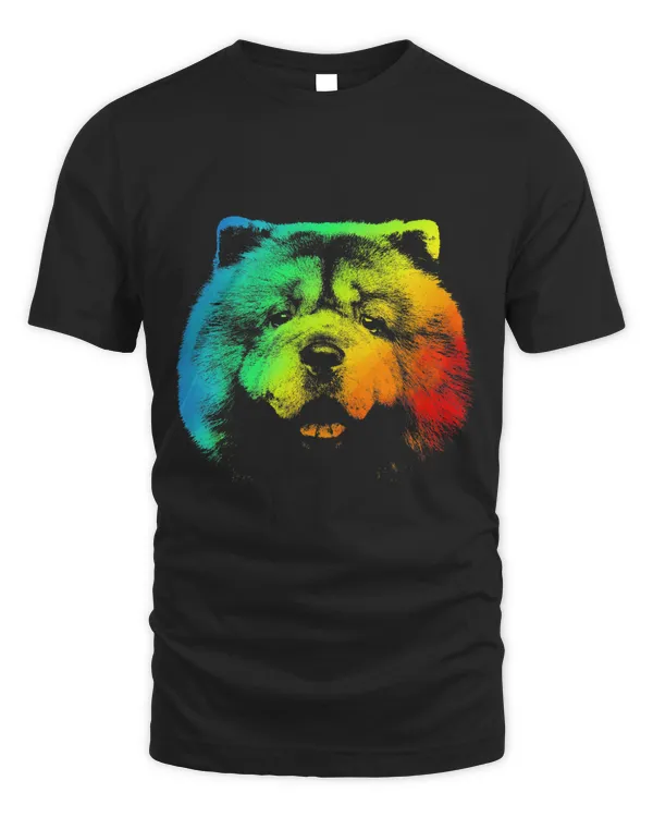 CHOW CHOW Colorful Rainbow Retro