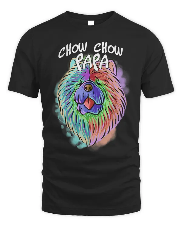 Colorful Pop Art Portrait Chow Chow Dog Dad Fathers Day