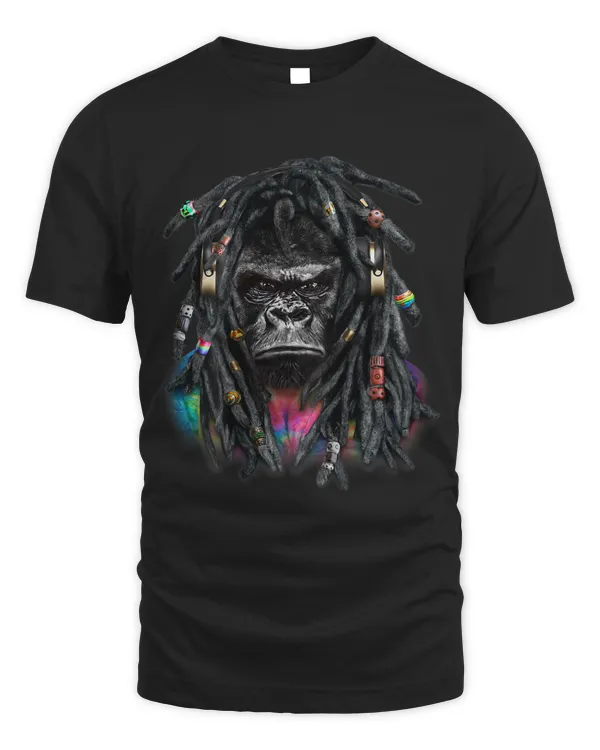 Gorilla with Reggae Dreadlocks Hair
