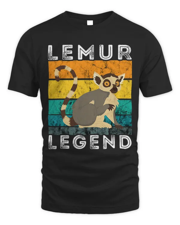 Lemur Legend Retro Vintage Lemur Lover Animal