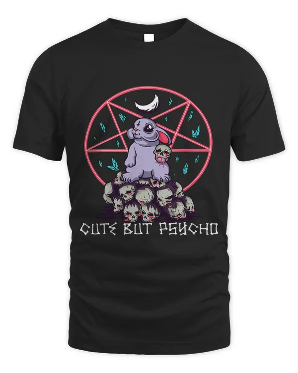 Cute but Psycho Rabbit Hare Occult Skulls Goth