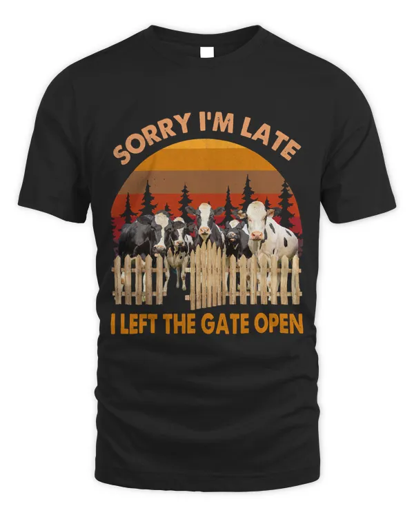 Vintage Funny Cows Sorry Im Late I Left The Gate Open Lover