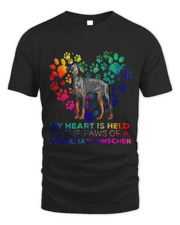 My Heart Is Held By The Paws Of a Doberman Pinscher Dog