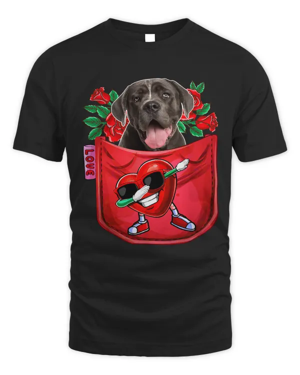 Cane Corso In Pocket Dabbing Heart Sunglasses Valentine