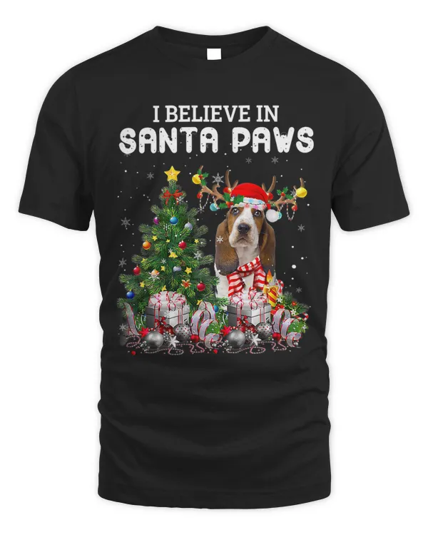 Funny Basset Hound Dog Christmas Tree Christmas Pajama 79