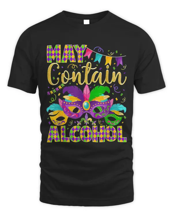 May Contain Alcohol Funny Mardi Gras 2023 Party Costume