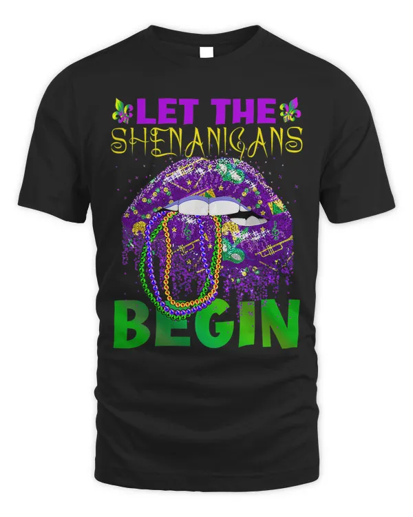 Mardi Gras Lips Outfit Costume Women Let Shenanigans Begin 251