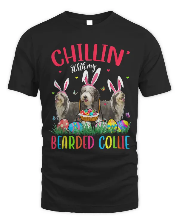 Chillin With My Bearded Collie Easter Eggs Happy Easter
