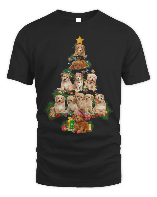 Funny Cavapoo Dog Merry Christmas Tree Cavapoo Lover Xmas