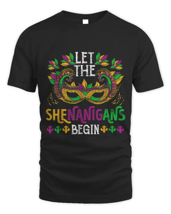 Let The Shenanigans Begin Mardi Gras Party Mask Costume