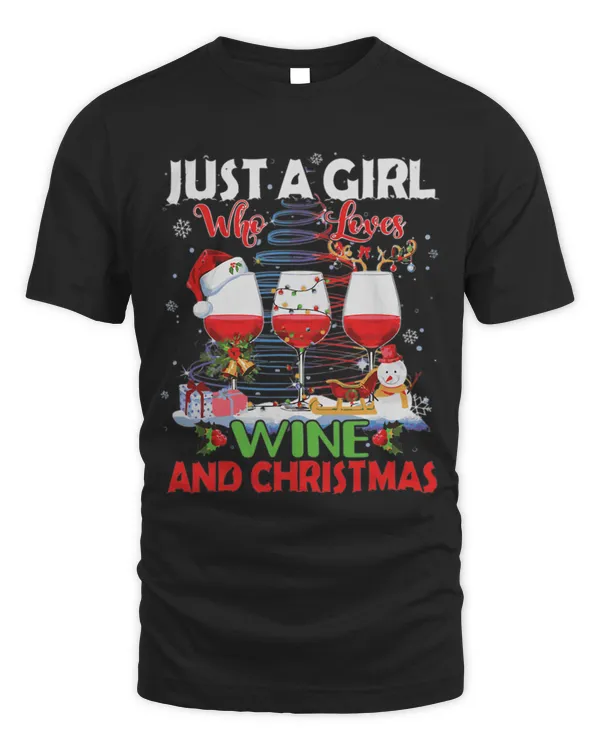 Just A Girl Who Loves Wine At Christmas Santa Wine Drinking 28