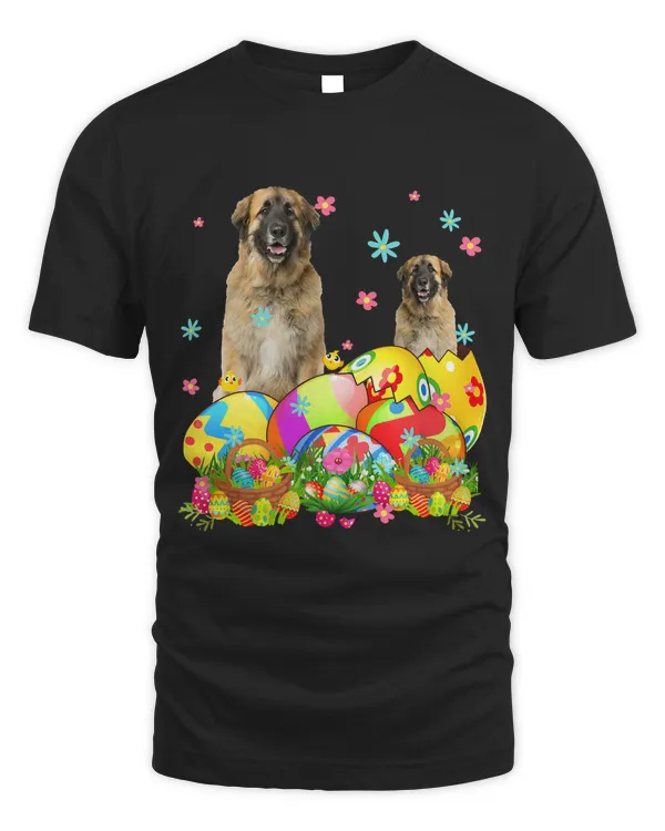 Happy Easter Day Leonberger With Easter Eggs Dog Lover