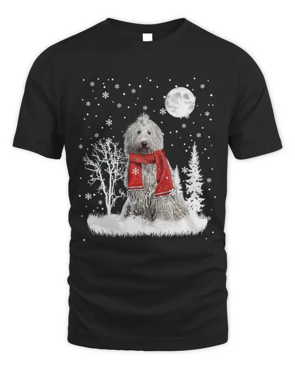 Komondor Under Moonlight Snow Christmas Pajama 276