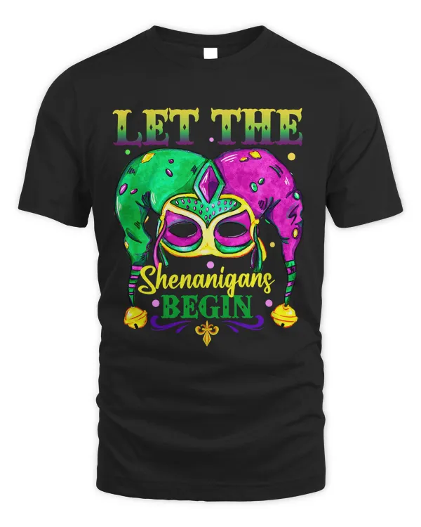 Let The Shenanigans Begin Mardi Gras Shirts, Kids Men Women T-Shirt