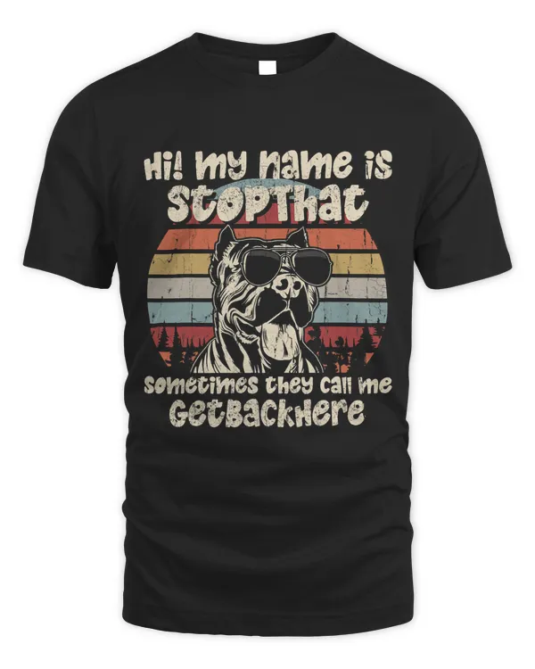 Pit Bull My Name Is StopThat Dog Lover Funny