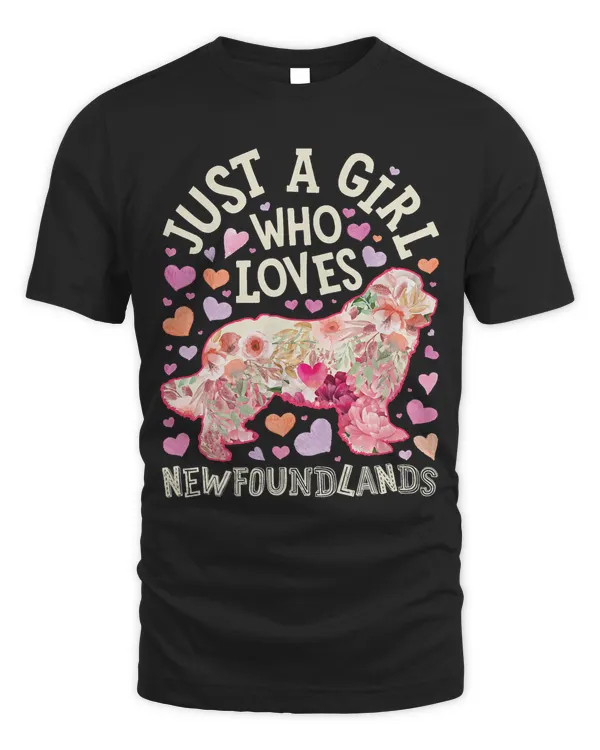 Newfoundland Just A Girl Who Loves Dog Flower Women Floral 149