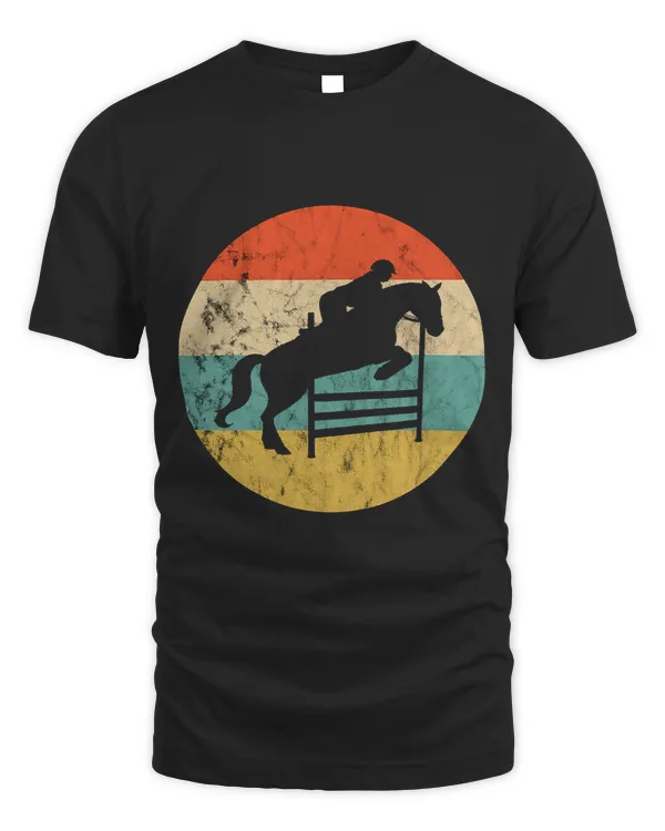 Show Jumping Retro Vintage Horseback Riding Equestrian Rider
