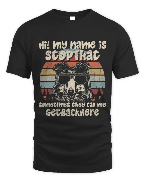 Rough Collie My Name Is StopThat Dog Lover Funny