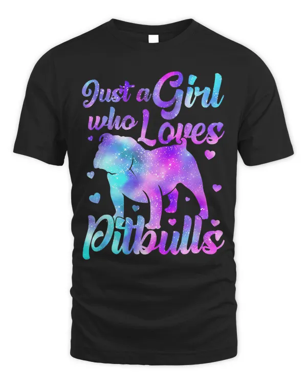 Just a Girl Who Loves Pitbulls Galaxy Space Pitbull Dog Mom 400