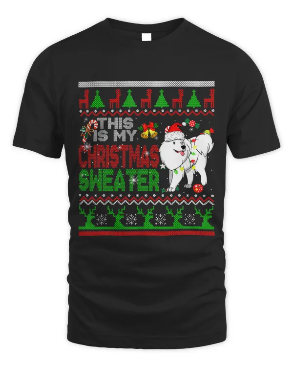 This Is My Christmas Sweater Santa American Eskimo Dog Lover 97