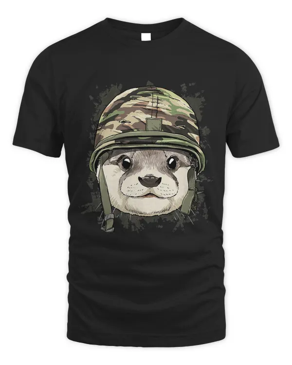 Otter Soldier Veteran Army Otter Aquatic Animal Lover 586