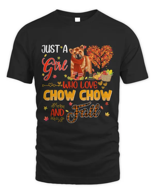 Just A Girl Who Loves Chowchow And Fall Pumpkin Autumn Leaf 260
