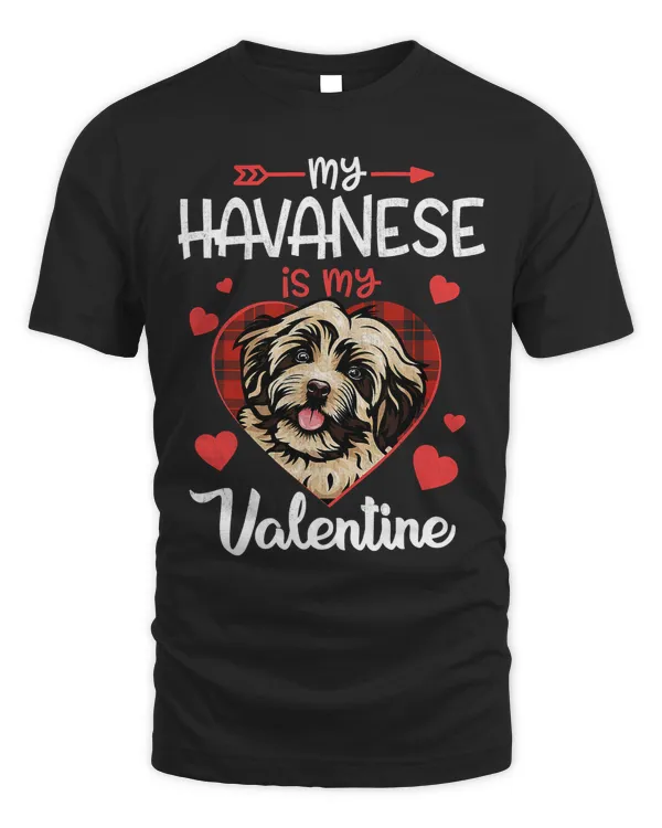 Havanese Is My Valentine Red Plaid Heart Valentine Day 138