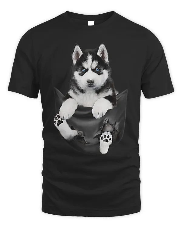 Siberian Husky In Pocket Puppy