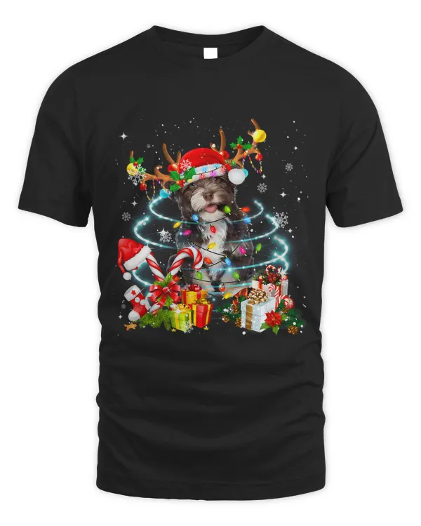 Havanese Reindeer Christmas Tree Lights Pajama Dog Xmas 206