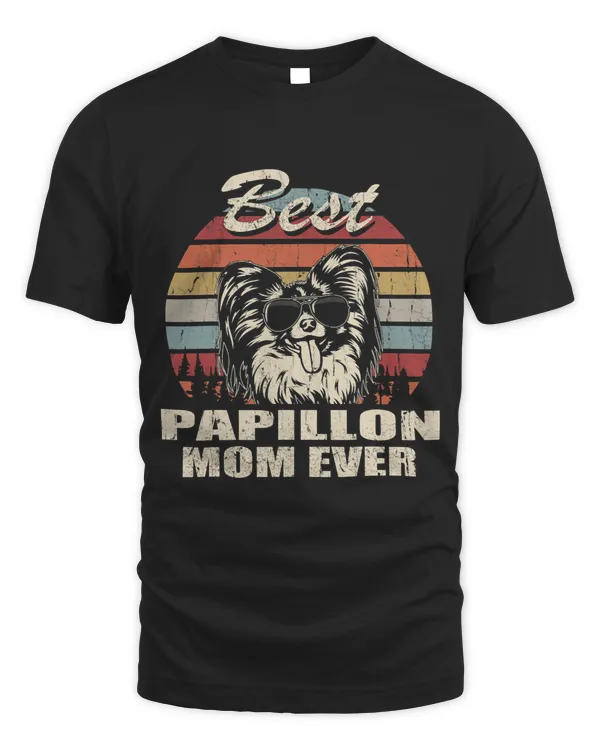 Best Papillon Mom Ever Vintage Retro Dog Mom 208