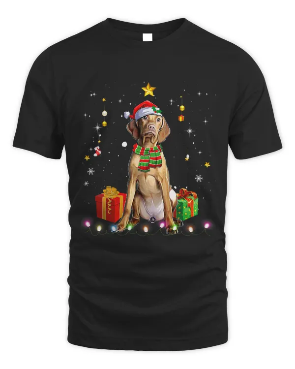 Vizsla Santa Fuuny Christmas Tree Lights Xmas Pajama Boys 39