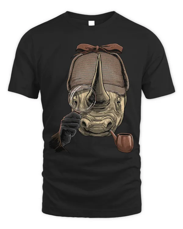 Rhinoceros Detective Wildlife Rhino Safari Animal Lover 66