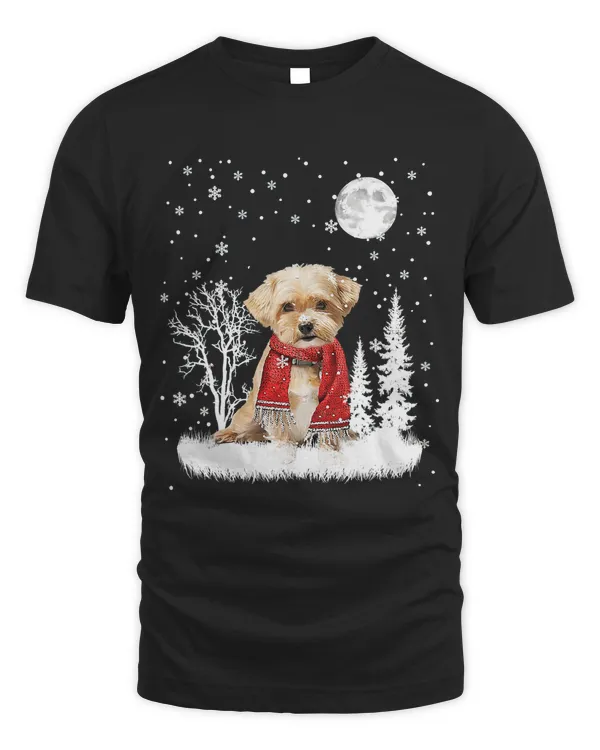 Shorkie Under Moonlight Snow Christmas Pajama 279