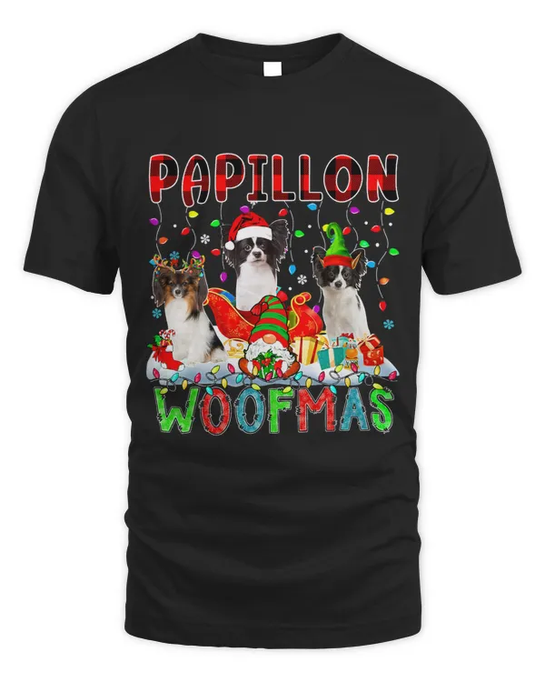 Papillon Xmas Woof Santa Reindeer Elf Papillons Gnome 87