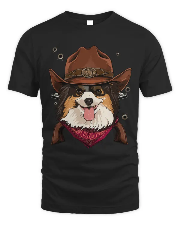 Cowboy Papillon Western Rodeo Cowboy Hat and Bandana Dog 66