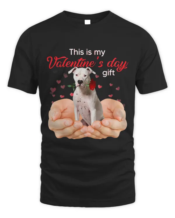 Cute Dogo Argentino This Is My Valentines Day Pajama