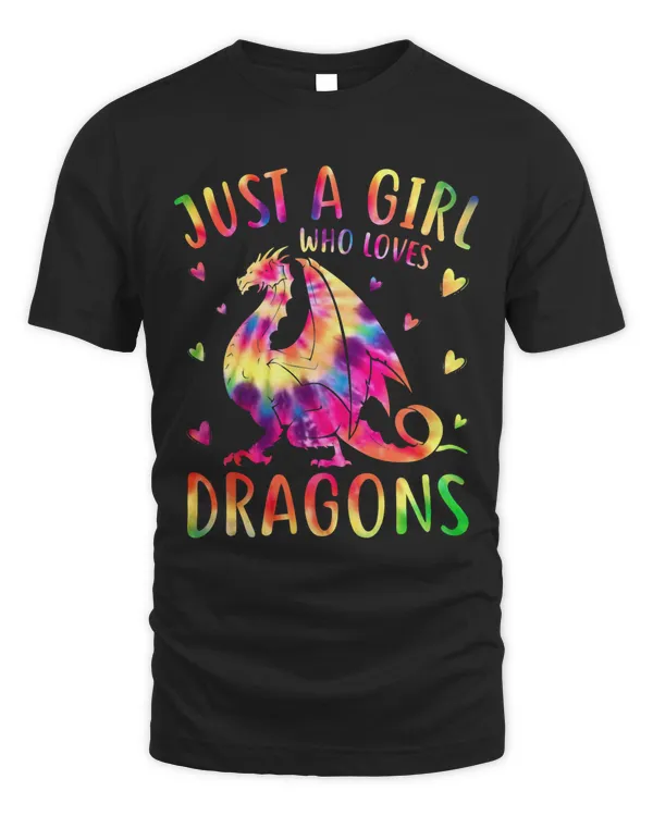 Cute Just A Girl Who Loves Dragons Tie Dye Women and Girls 3
