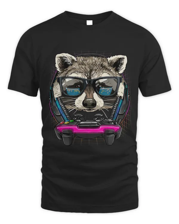 Gaming Raccoon Video Gamer Player Animal Lover 124