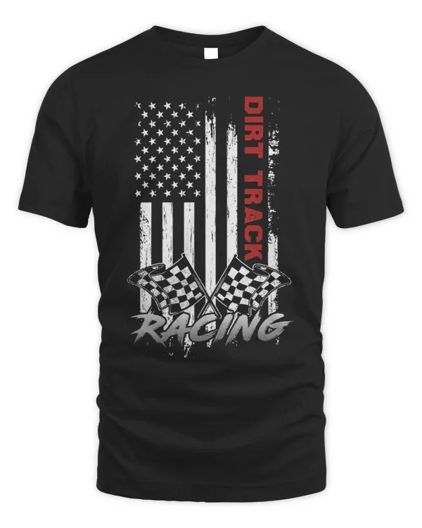 American Flag Dirt Track Racing Car Bike Driver Racer Gifts 3