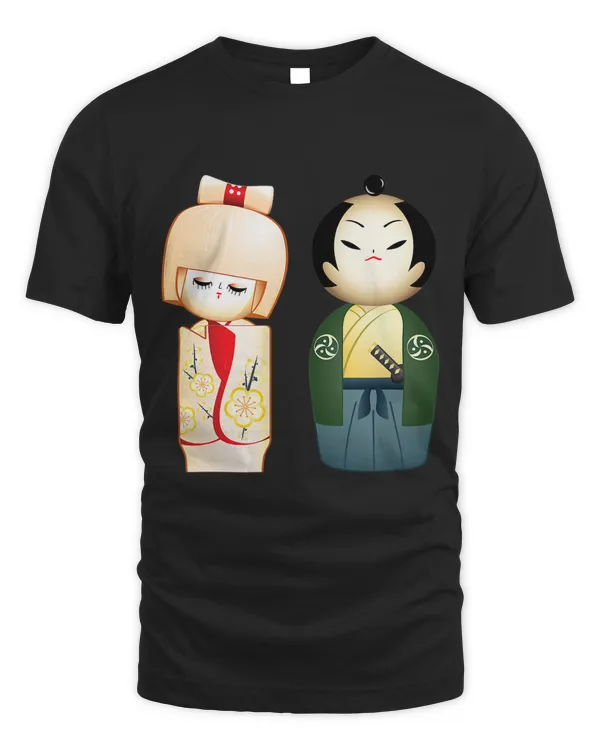 Edo Japan Samurai Kokeshi Doll Print