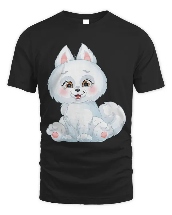 Kawaii Comic Dog Small White