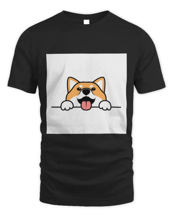 Cute Baby Happy Shiba Inu Puppy Dog Orange and White