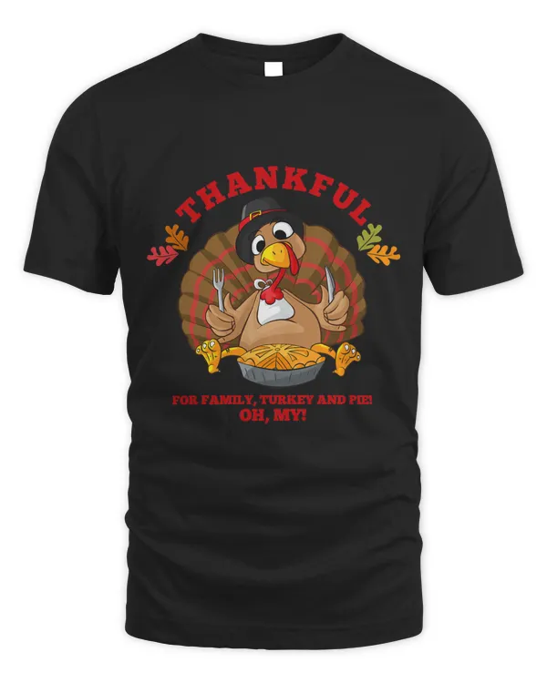 Funny Thankful Turkey Thanksgiving Pumpkin Pie