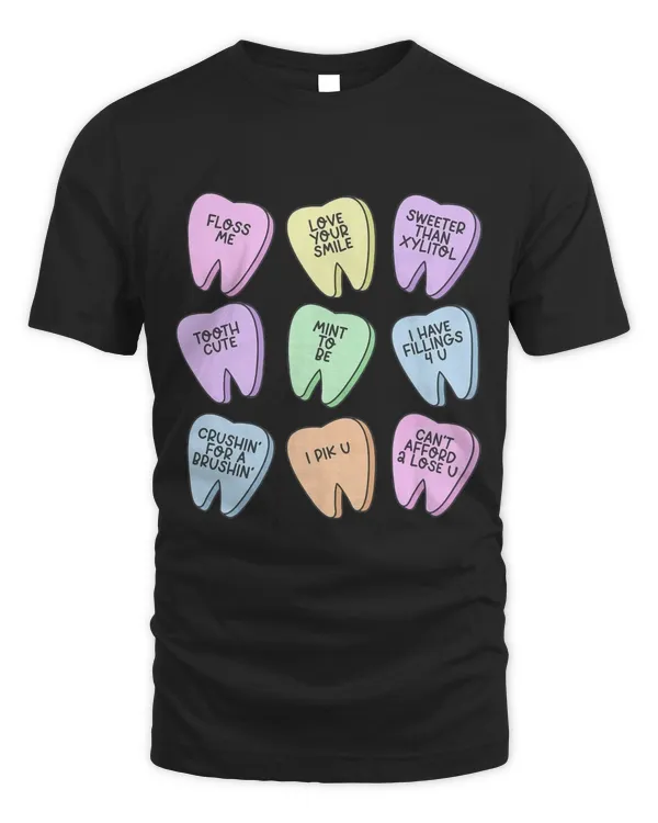 Cute Valentines Day Teeth Heart Tooth Dental Squad Dentist